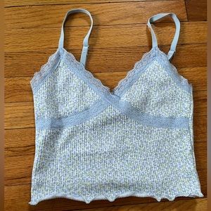 h and m green and blue lace tank